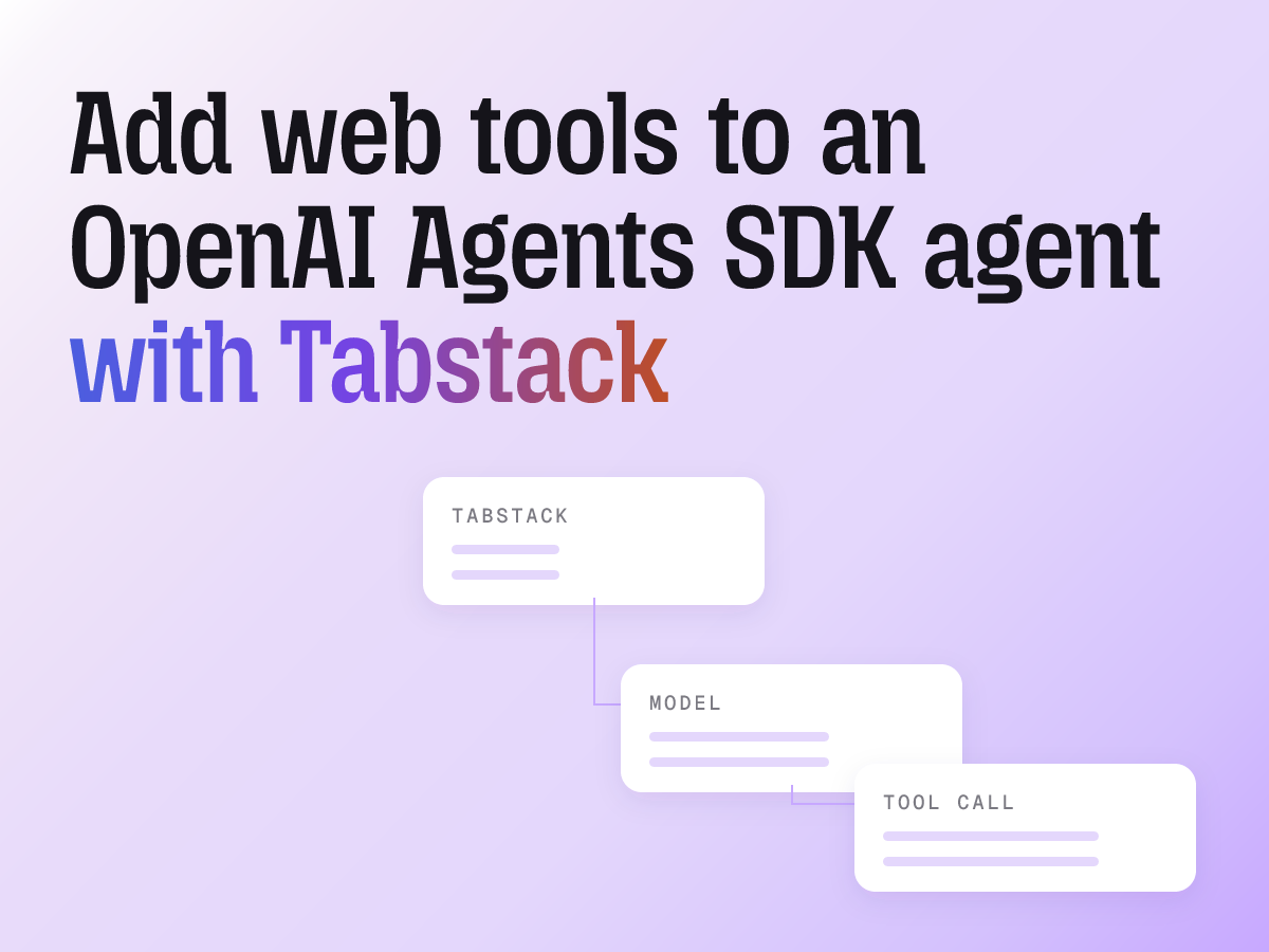 A step by step tutorial: install @tabstack/openai-agents, hand the tools to an Agent, and understand why the adapter registers them with strict mode off.