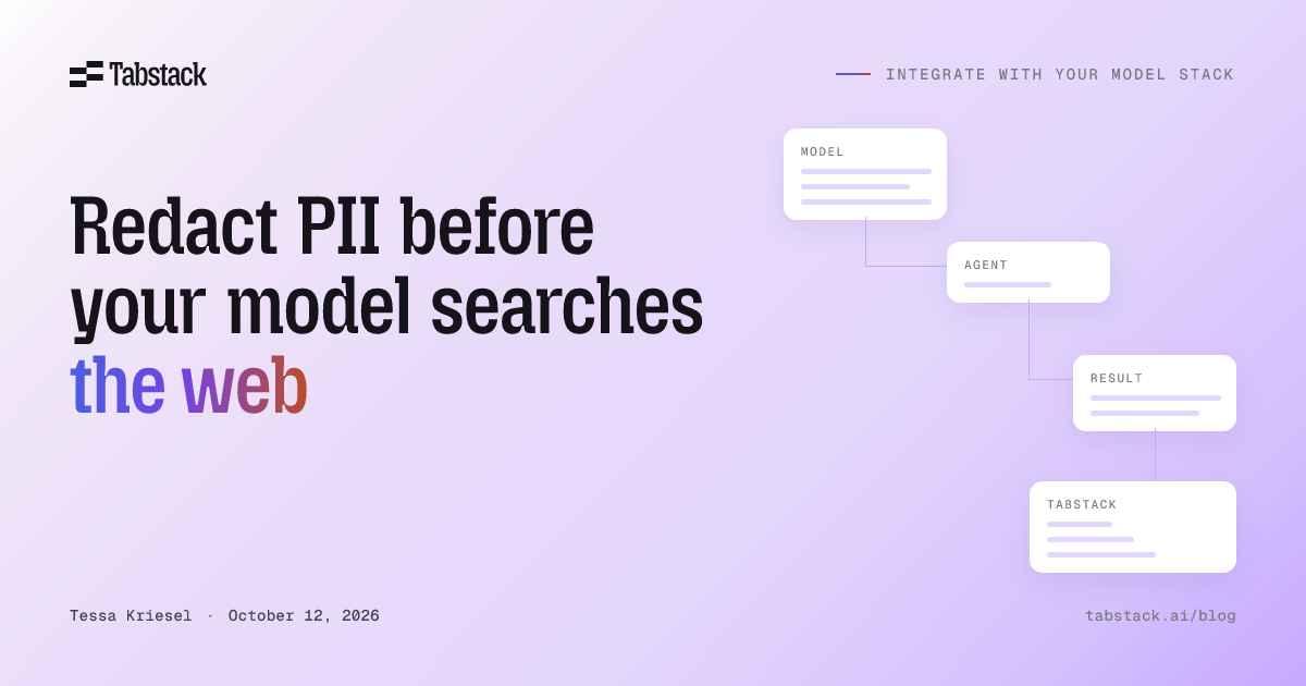 Build a loop where Rampart redacts personal details on your machine, Tabstack researches the redacted question, and your own model writes the reply. Four short Python files.