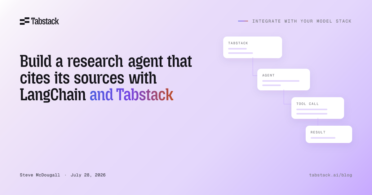 A step by step tutorial: install langchain-tabstack, call a tool directly, then wrap the whole toolset in a LangChain agent that reads the web and shows its working.